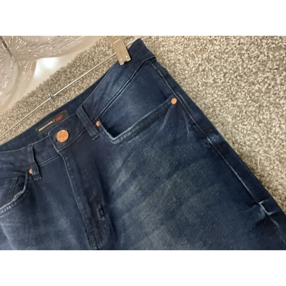 VTG YMI Juniors Y2k 90s Low Rise Flared Leg Dark Wash Booty Jeans 13/31 (32x30)